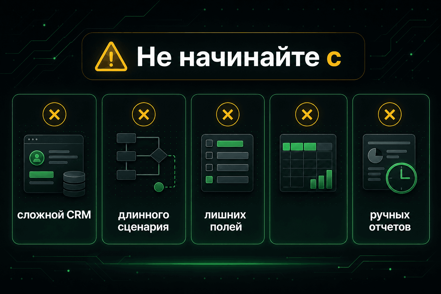 Чеклист ошибок при старте автоматизации